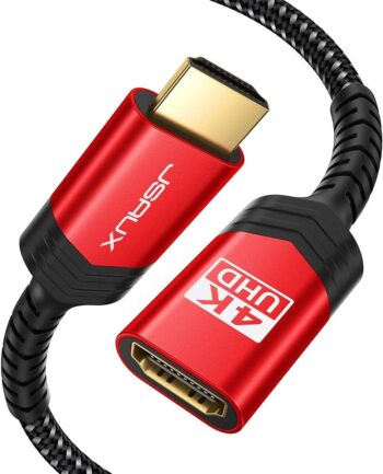 Jsaux CV0018 HDMI Extension Cable 3M, JSAUX 4K 60Hz High Speed HDMI Extender Cord Red