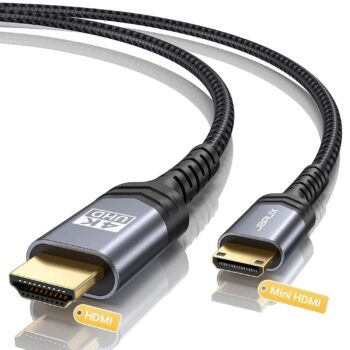 JSAUX CV0026 Flex Series Cable – Mini HDMI to HDMI High Speed 4K , 1.8M Grey