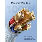 JsauxCC0057Transparent100WUSB-CtoUSB-CChargingCable2m
