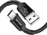 JSAUX Flex Series Cable – USB-A to USB-C Cable – 3A Fast Charging Durable Nylon Braided cable,1m Black