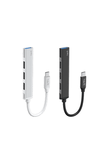 HAVIT HB41 4 IN 1 TYPE-C HUB , TYPE-C to 1 USB3.0 5gbps & 3 USB 2.0 480Mpbs ,Silver