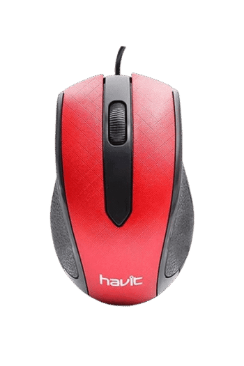 Havit MS80 Optical 1200 DPI, 3 Keys USB Mouse, Red