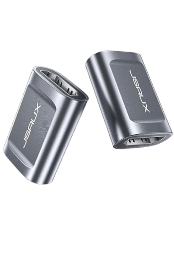 JSAUX 2-Pack 4K HDR HDMI Extension Connector Adapter Aluminum Alloy – Grey