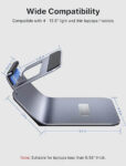 JSAUX (SL0206) Laptop Stand for Desk, Aluminum 2 in 1 Computer Riser and Tablet Stand, Ergonomic Notebook Holder Compatible with MacBook Air Pro, iPad Air Pro, Dell XPS, HP, Lenovo, More 10-15.6” Devices GREY