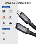 jasux-usb-c-male-usb-c-female-3.1-gen2-5a-extension-grey-0.5m