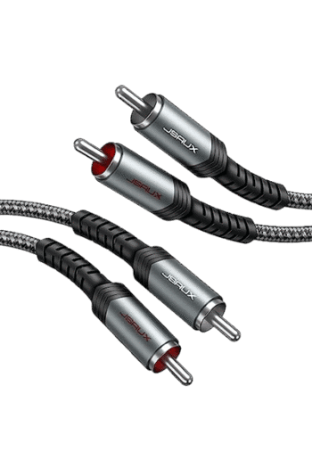 Jsaux (CM0023) 2RCA Male to 2 RCA Male Stereo Audio Cable 2M GREY