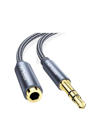 JSAUX (CM0002) 3.5mm to 3.5mm Female Cable 2M GREY