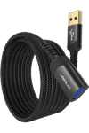 JSAUX CD0006 USB A Male to USB A Female 2Pack ,2M Black