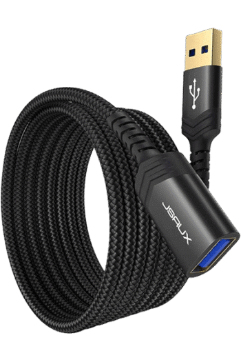 JSAUX CD0006 USB A Male to USB A Female 2Pack ,2M Black