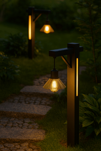 Gardens Classic Solar Column lights